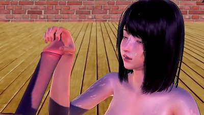 Uncensored japanese anime porn manga porn blowjob and handjob ASMR Earphones recommended