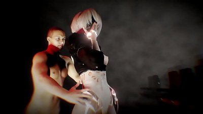 YoRHa 2B fucky-fucky Robot in bdsm orgy show | Nier Automata porno Parody