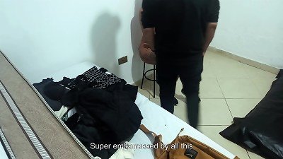 Immigration agent searches her and makes her strip so he can cum.