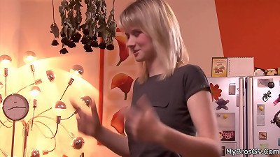 Brothers gf cuckold lovemaking