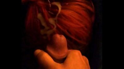 dad cums on daughters hair